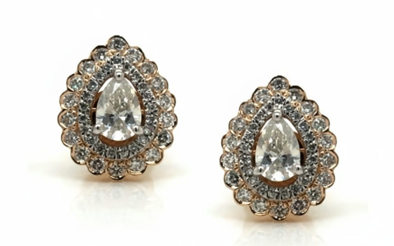 0.95 Carat Diamond Earrings Pristine White Gold Luxury